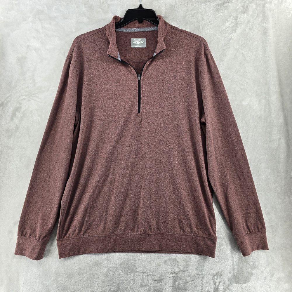 Straight Down Golf Performance 1/4‎ Zip Pullover Jacket Mens XL Red Polyester